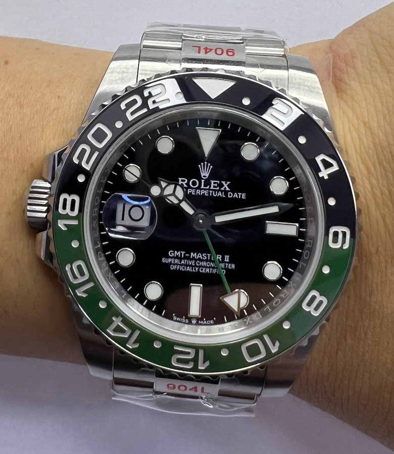 Rolex GMT Master II - Aço - SPRITE - Jubilee - CLONE CLEAN — vista 2