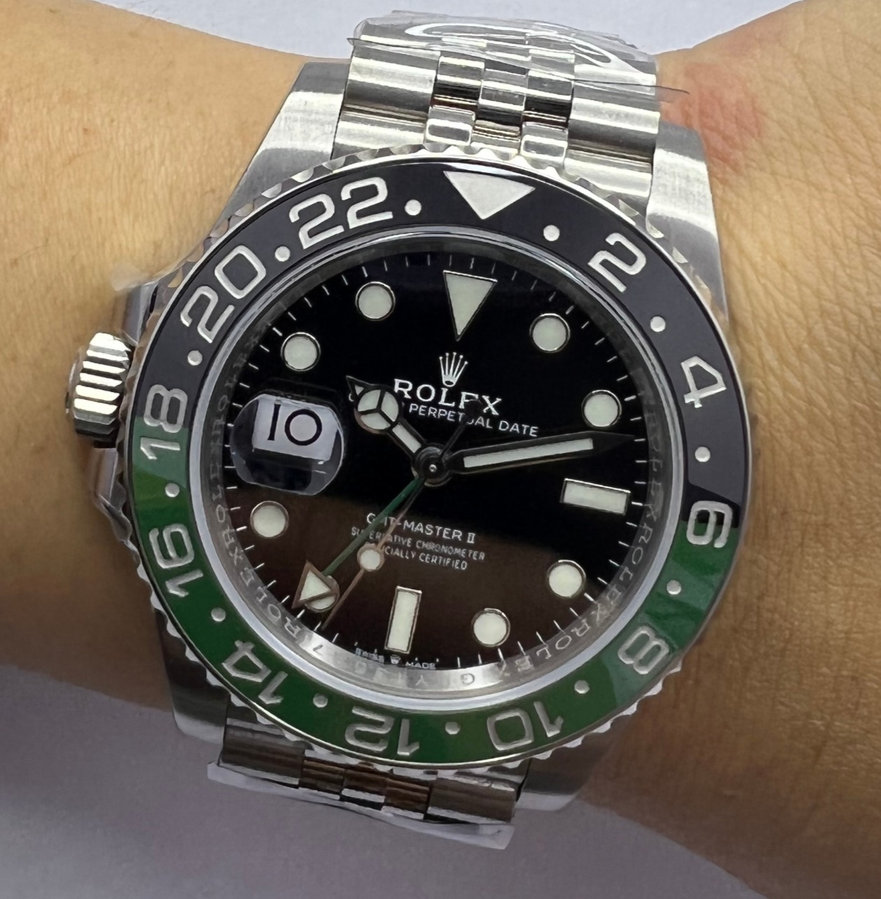 Rolex GMT Master II - Aço - SPRITE - Jubilee - CLONE CLEAN — vista 2