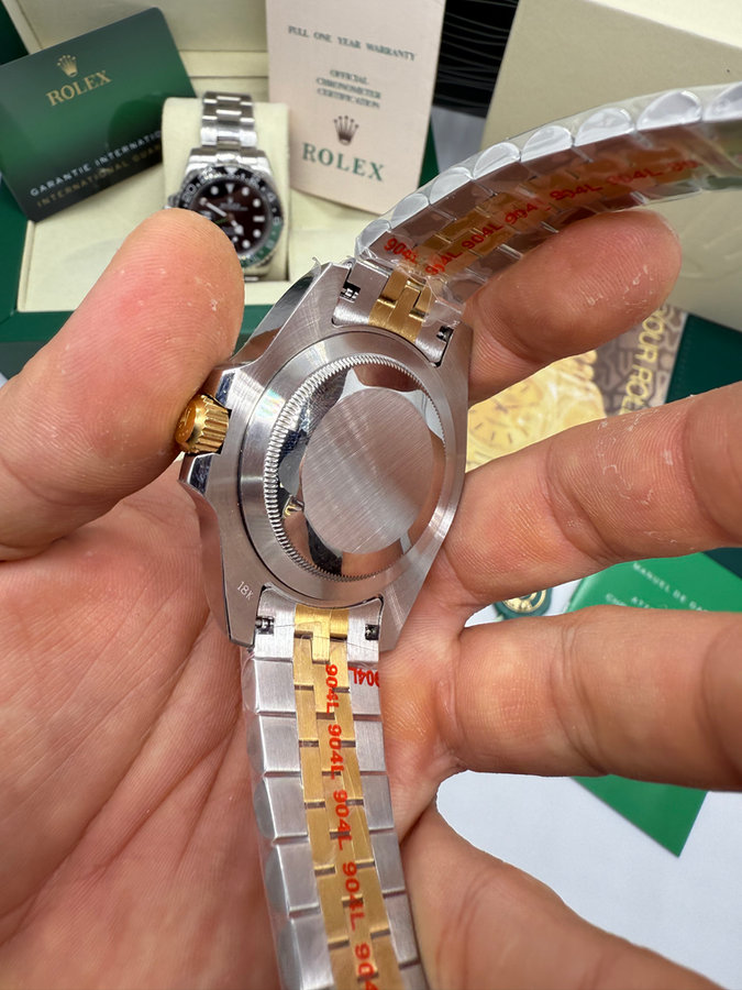 Rolex GMT Master ll Bruce Wayne Aço/Dourado, Pulseira Jubilee — vista 2