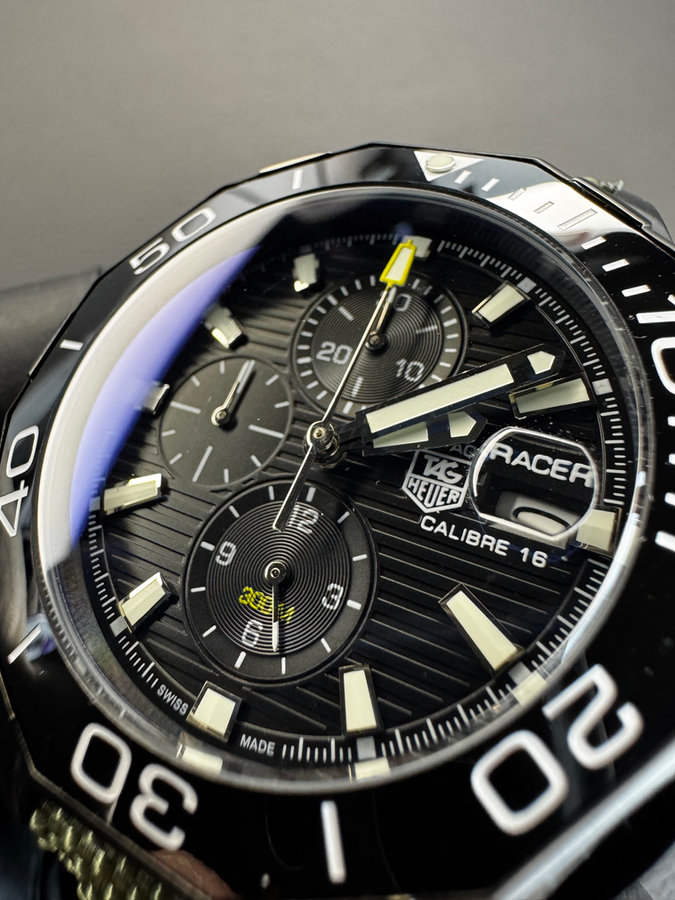 TAG Heuer Aquarecer Calibre 16 Aço OxBlack — vista 2