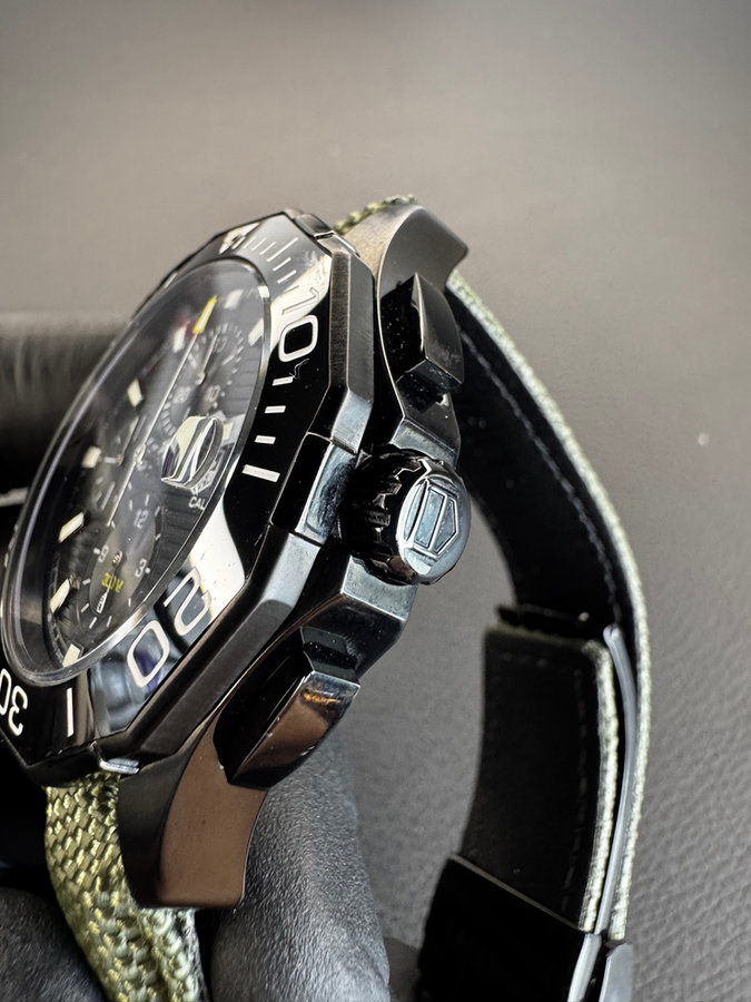 TAG Heuer Aquarecer Calibre 16 Aço OxBlack — vista 4
